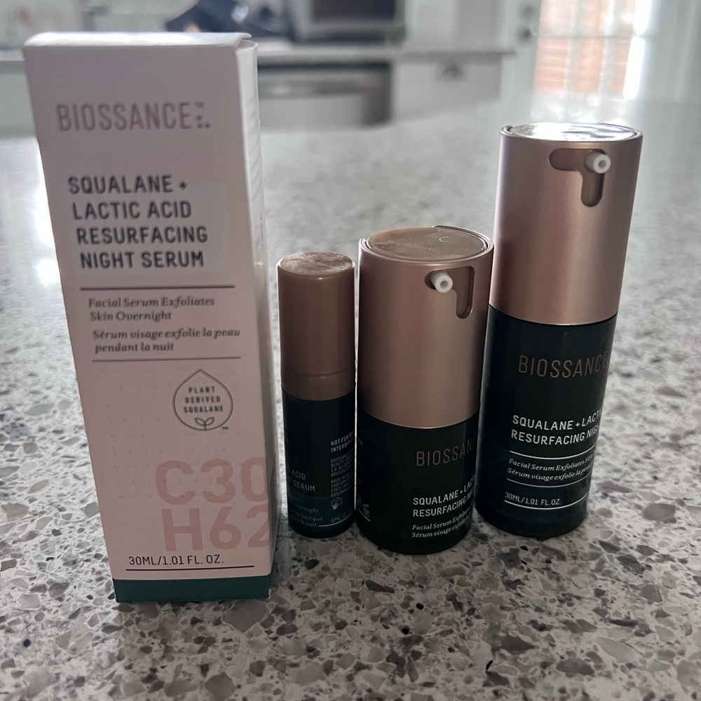 Biossance lactic acid resurfacing night serum